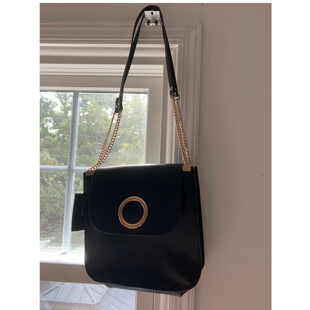NWT Zara Black Chain Purse